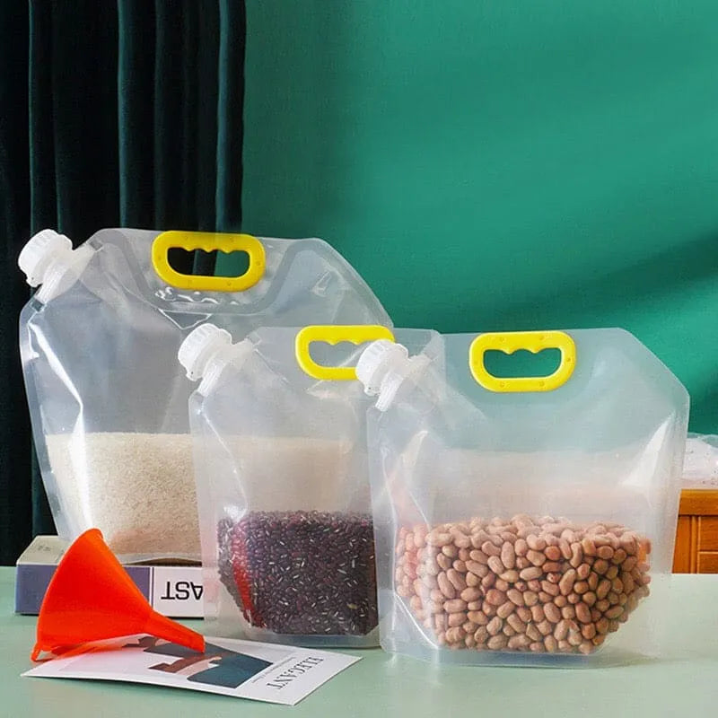 MCOIKY® Reusable Transparent Grain and Rice Storage Bags